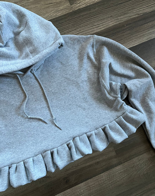 Ruffle peplum hoodie.