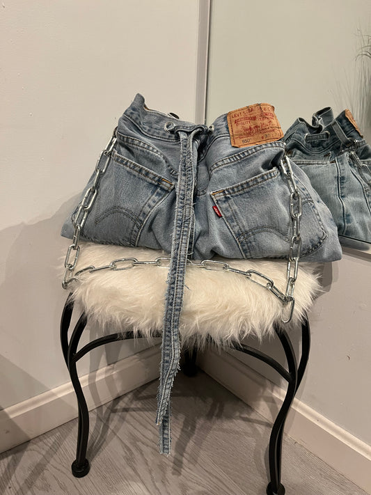 Levi drawstring bag.