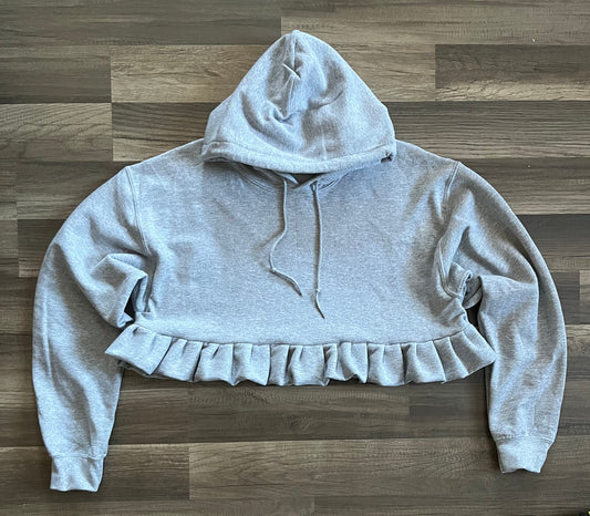 Ruffle peplum hoodie.