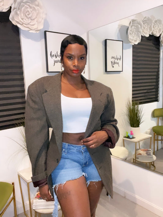 Cinched Blazer(Tweed)