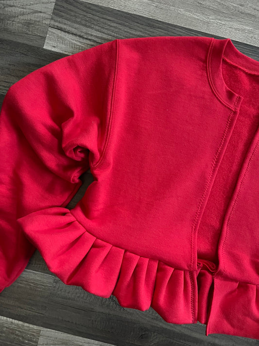 Ruffle peplum Jacket.