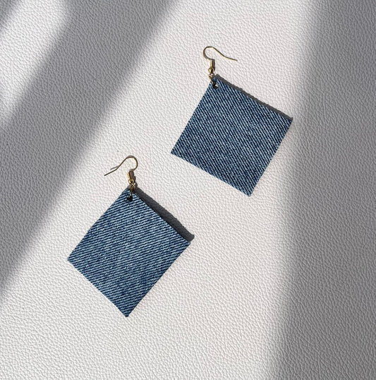 Denim earrings