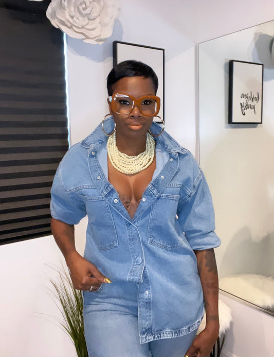 Unconventional Denim shirt.