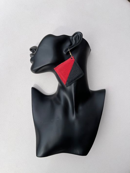 Red/black earrings