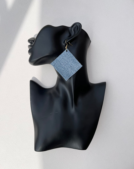 Denim earrings