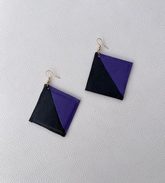 Purple/ Black earrings