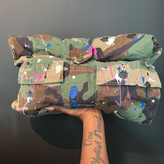 Splatter Camo clutch