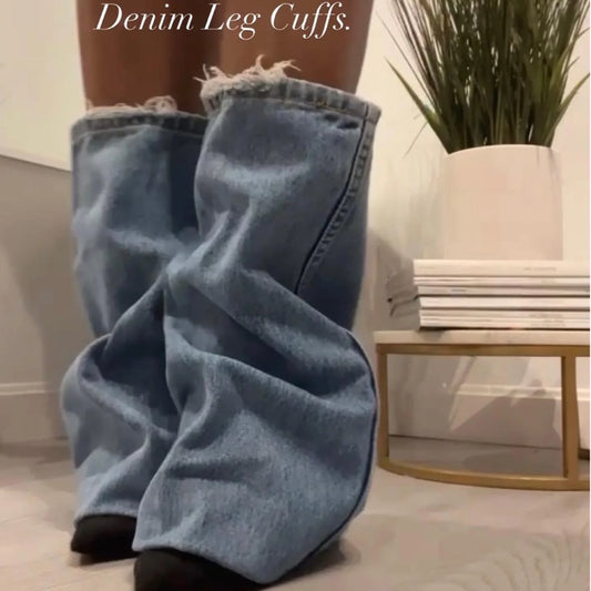 Denim leg cuffs