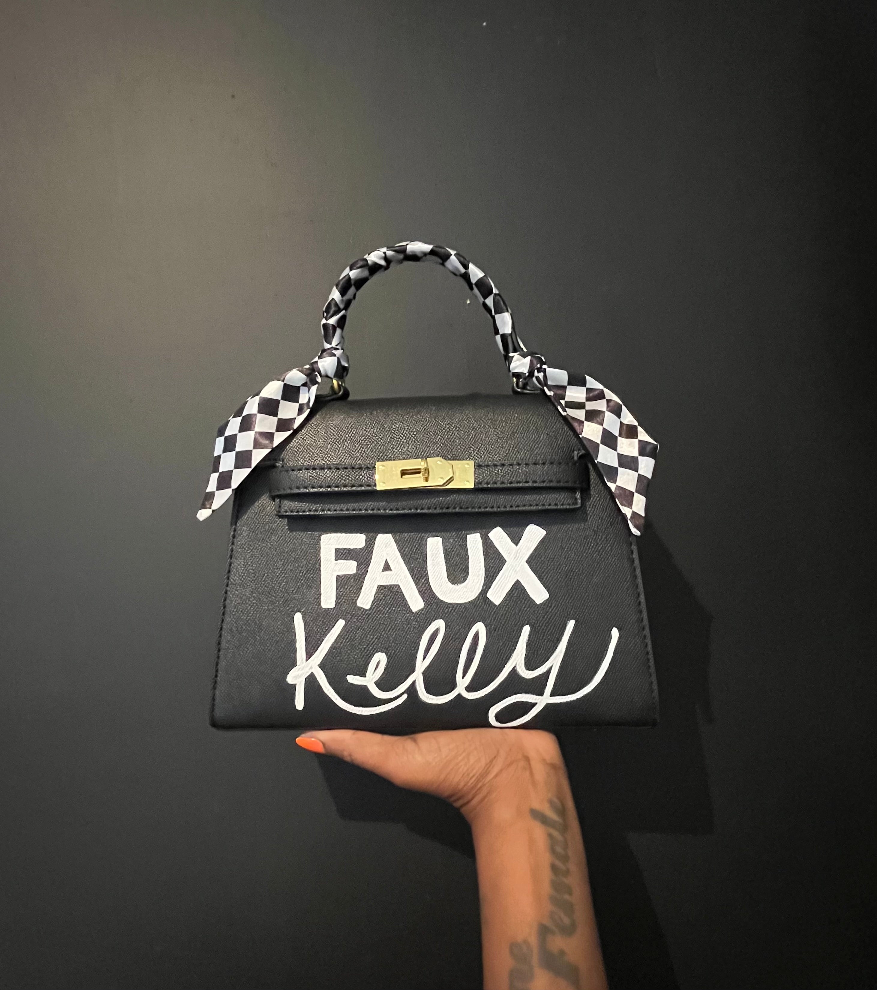 Faux Kelly bag.