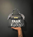 Faux Kelly bag.