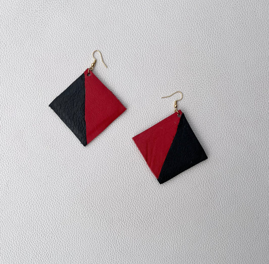 Red/black earrings