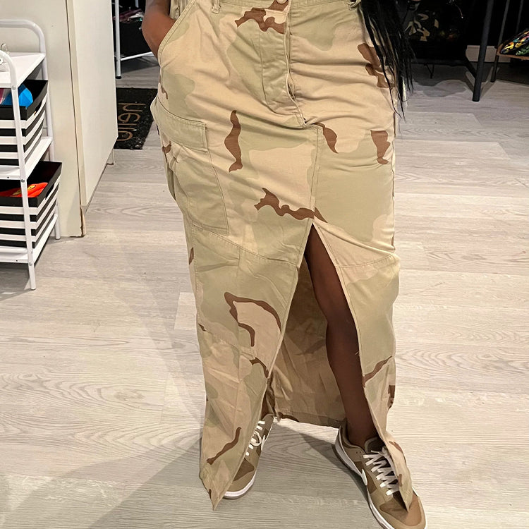 Camouflage 2025 skirt maxi