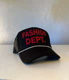 FASHION DEPT. Trucker hat.