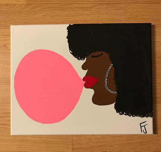 Bubble gum painting.