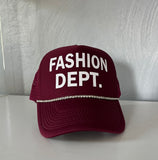 FASHION DEPT. Trucker hat.