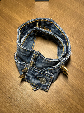 Denim Stud choker.