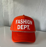 FASHION DEPT. Trucker hat.