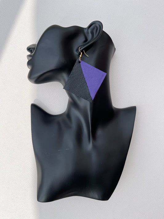 Purple/ Black earrings
