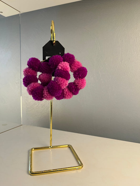 Pom Pom hoops.