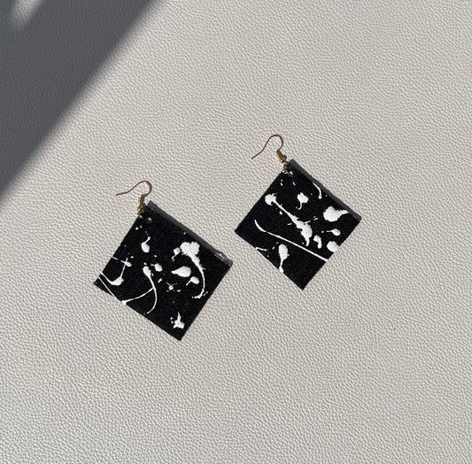 Black/ white earrings