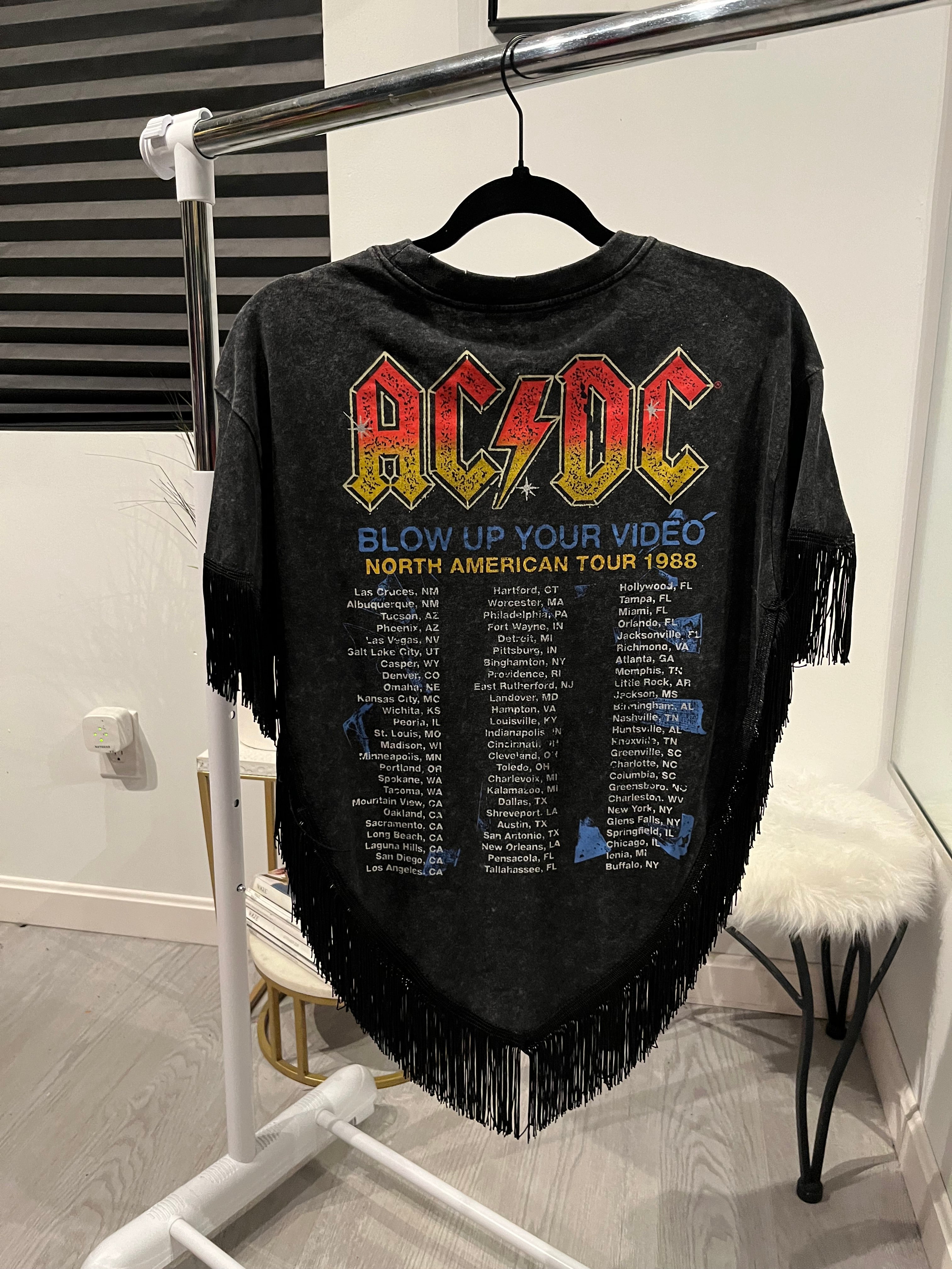 AC/DC tee poncho.
