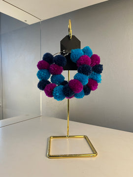 Pom Pom hoops.