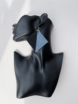 Black/ blue earrings