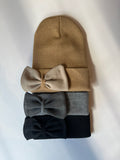 Bow beanie.