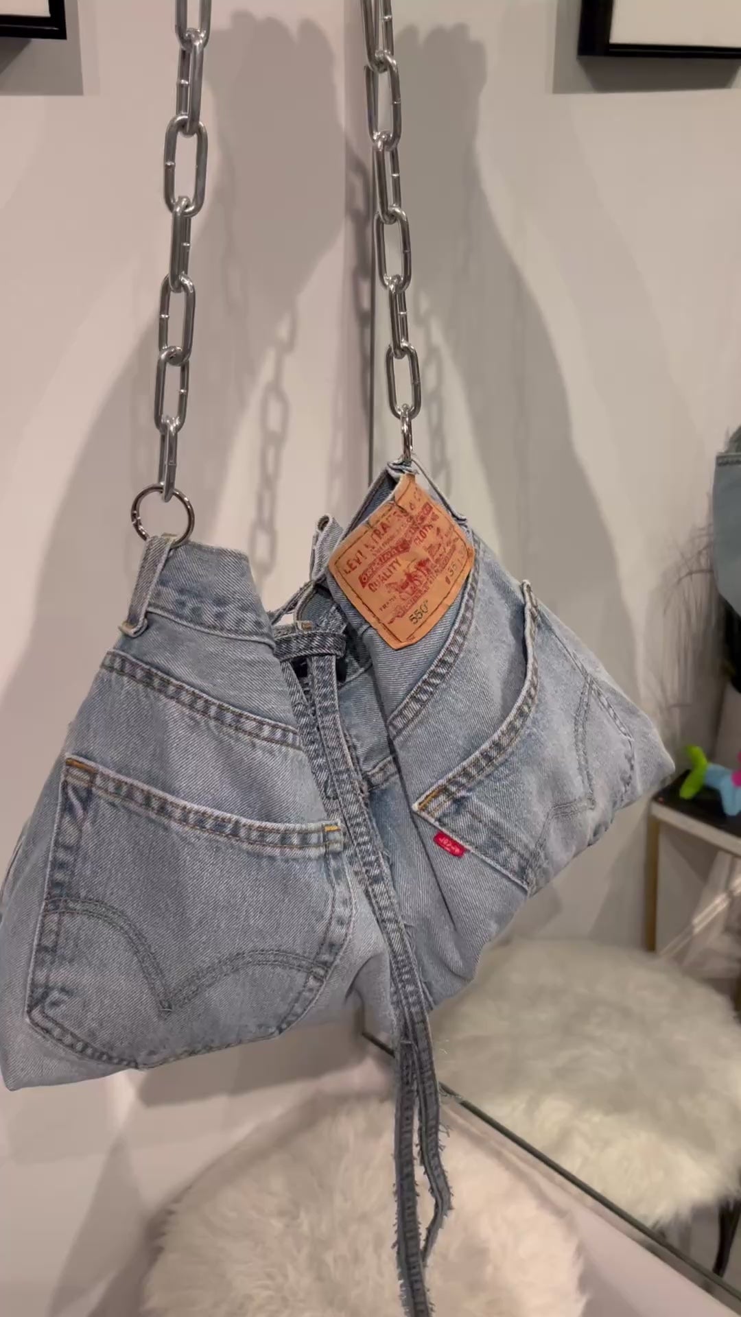 Levi drawstring bag.
